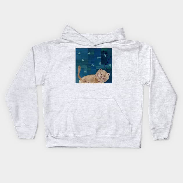 Sleeping Kitty Kids Hoodie by cajunhusker